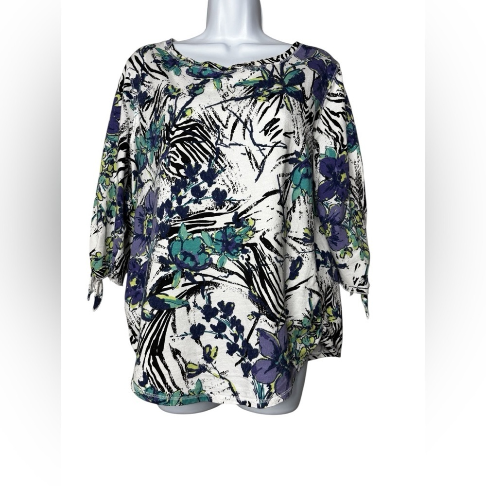 Hot Cotton Marc Ware Womens Floral 100% Cotton Shirt Size Medium Boho Artsy